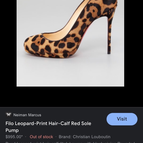 Christian Louboutin Leopard Print Heels - Picture 2 of 9